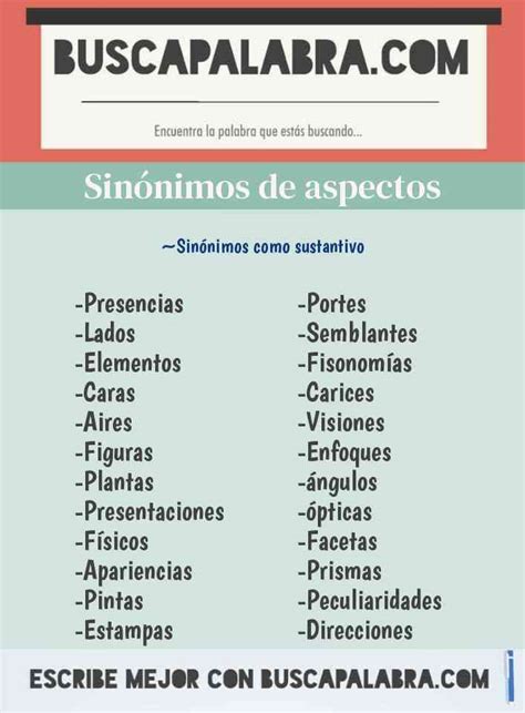 sinonimo aspecto|sinónimo de aspecto.